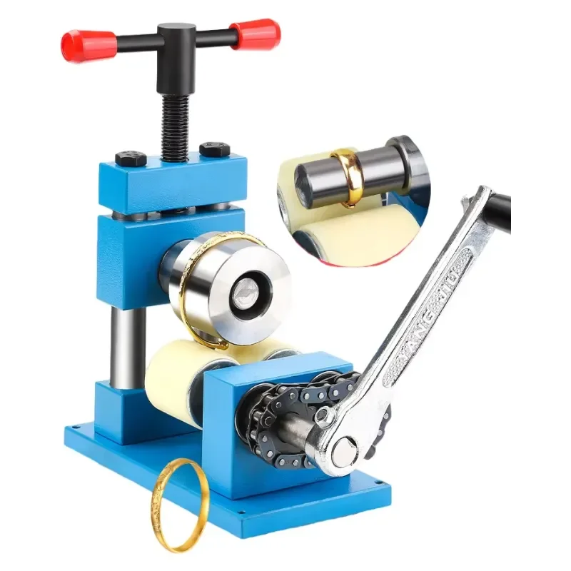 Manual Jewelry Bending Forming Machine for Bracelet Ring Bangle Gold Silver Copper Hand Crank Rolling Tool
