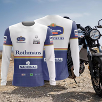Motorsport Enduro Racing Long Sleeve Tops Men Women Clothing Ayrton Senna Formula 1 Breathable Quick Dry Downhill Casual T Shirt