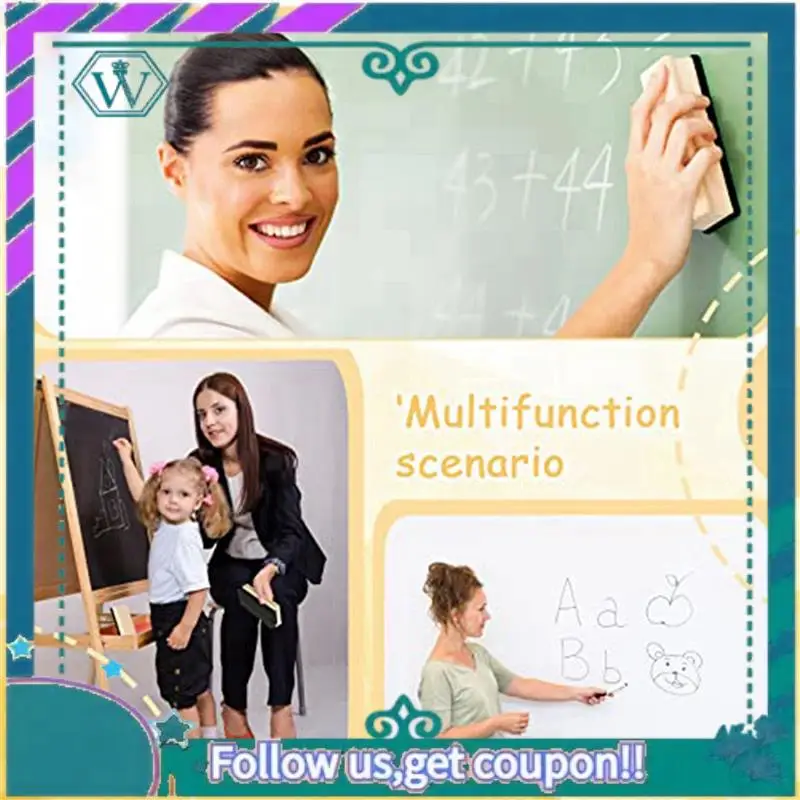 A75Q-40 pacote de borracha de quadro-negro borracha de feltro de lã borracha de giz de madeira sem poeira limpador de borracha de quadro-negro para crianças professores