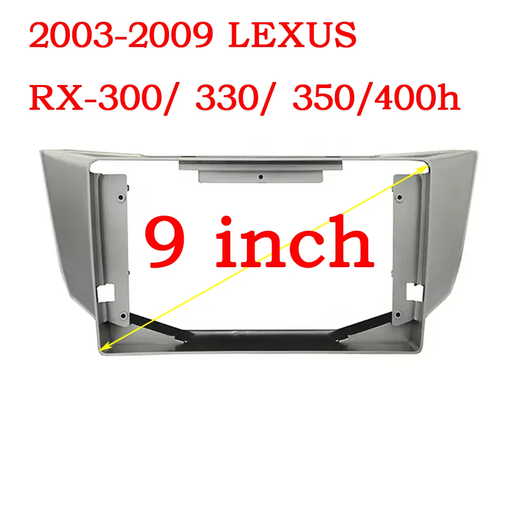 RSNAVI 9 Inch 2 Din Car Video Fascia for Lexus RX RX300 RX330 RX350 RX400 RX450 Harrier 2003-2009 Player Audio Frame Dashboard