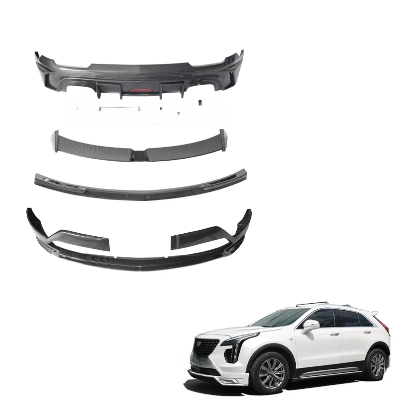 High Quality PP Plastic Body Kit For Cadillac XT4 Modified Front Lip Rear Diffuser Spoiler Exterior Car Modification Accessories