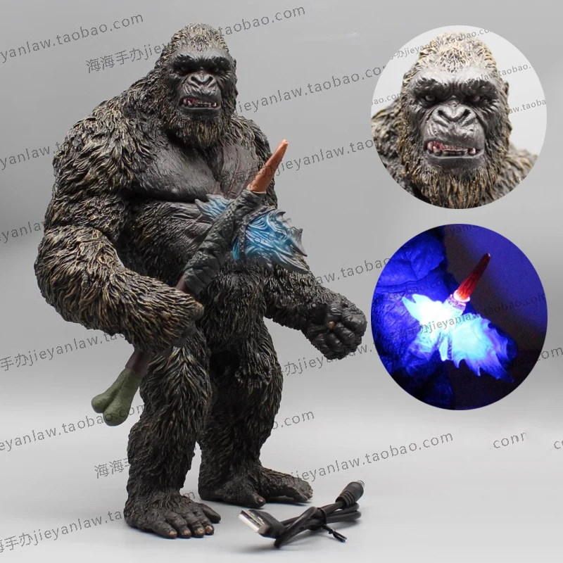 26cm Movie Godzilla Vs Kong Action Figures GK King Kong Figure Great War Ray Tomahawk Anime Illuminated PVC Model Collection Toy