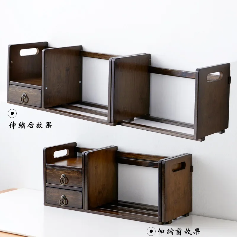 AOLIVIYA Dormitory Display Organizer Modern Stand Solid Wood Desk Bookcase Cabinet Library Shelves Bookshelf Storage Rack