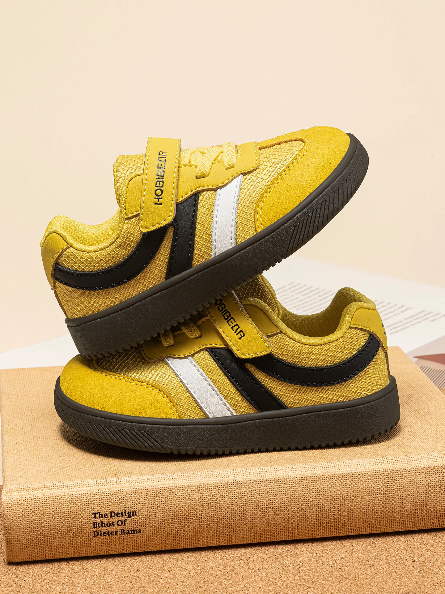 HOBIBEAR Schuhe mit breiter Zehenpartie für kleine Kinder, leichte Turnschuhe mit Klettverschluss, Kunstleder-Mesh-Wanderschuhe für Kleinkinder – Detail 17