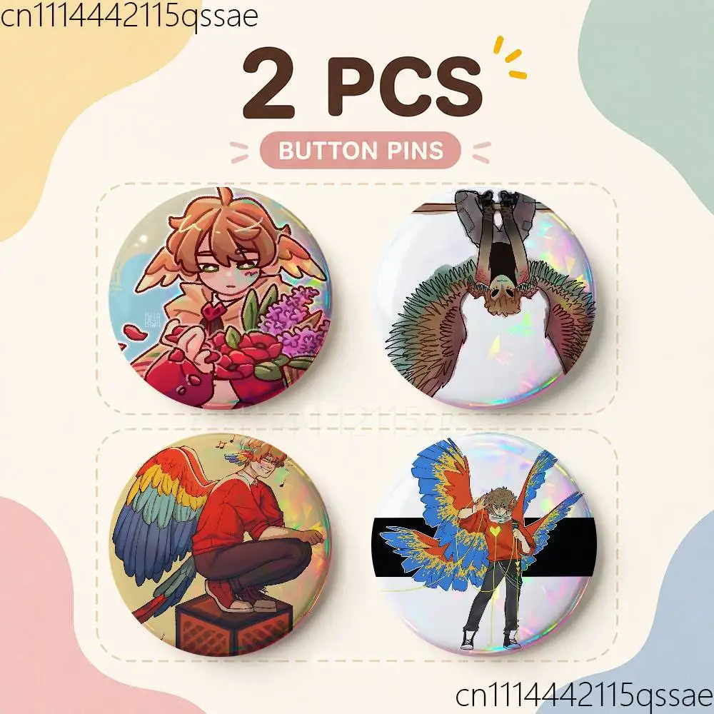 For Grian 25/32/44/58/75mm Badges Tinplate Soft Button Pin Brooch Metal Badge Custom Accessories Hat Bag Lapel
