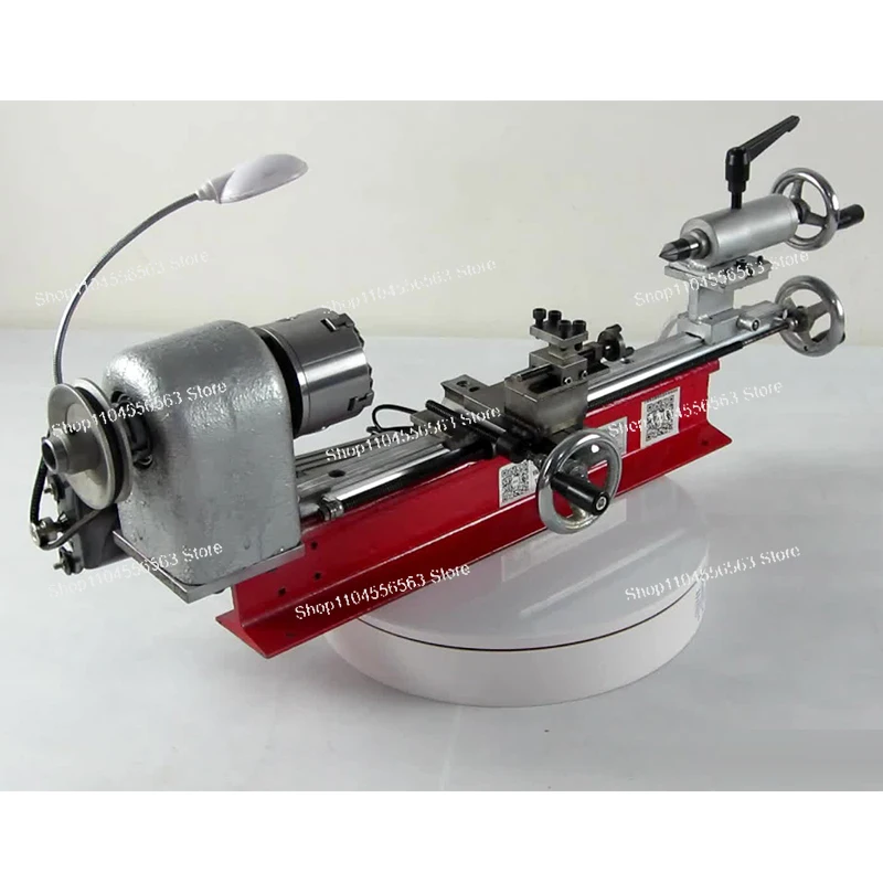 Mini Small Benchtop Lathe DIY Home Metal Woodworking Beads Turning Machine for Hobbyists
