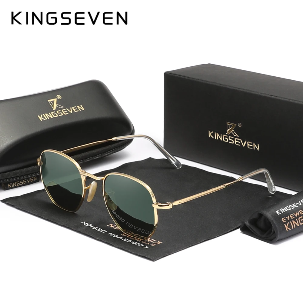 

KINGSEVEN Casual Polygon Fashion Sunglasses Polarized UV400 Men/Women‘s Anti-reflection Glasses Outdoor Travel Students Eyewear