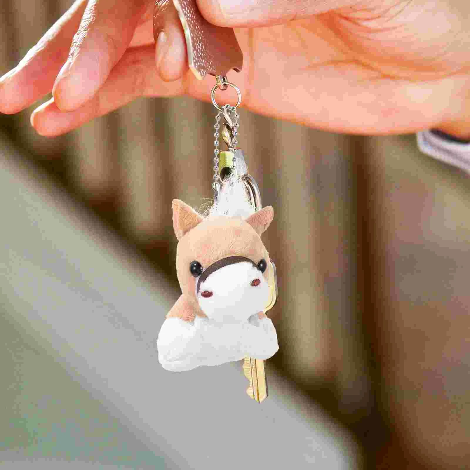 12 Pcs Toy Animal Cute Ornaments Soft Kawaii Stuffed Horse Pp Cotton Bag Hanging Decor Plush Backpack Charms Pendants