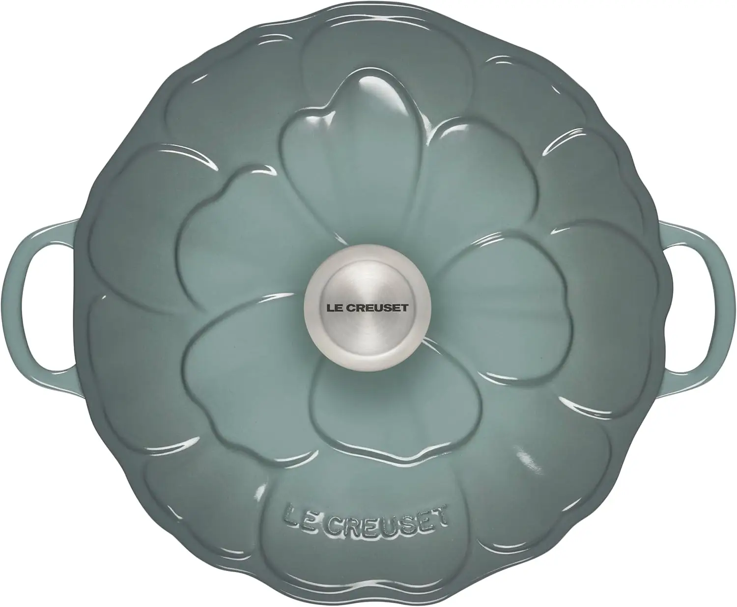 Le Creuset Signature Enameled Cast Iron Petal Braiser, 2.25qt., Sea Salt