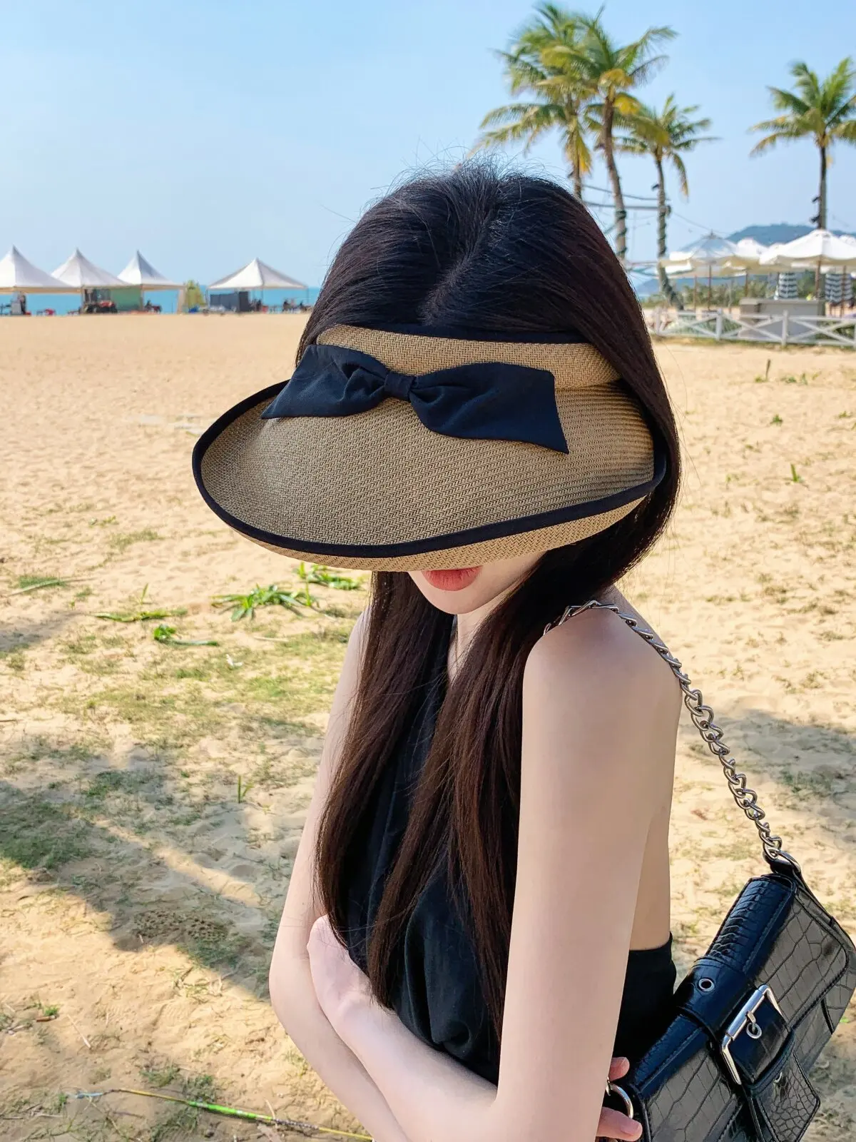 

Women's Wide-Brimmed Drawstring Shawl Hat: Summer UV Protection, Face-Covering Sun Hat, Outdoor Neck Protection, Shade Hat
