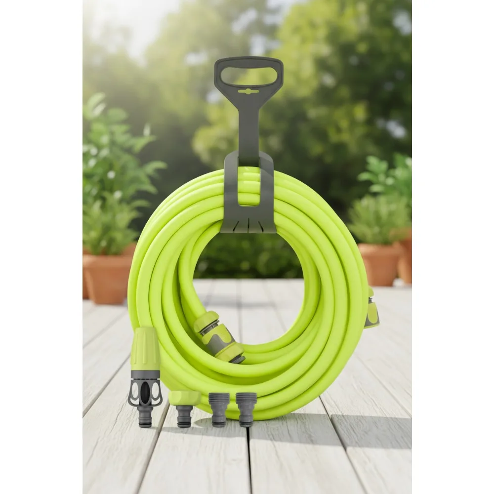 

Lightweight 50ft Garden Hose Kit with Quick Connect - Flexible, Kink-Free, All-Weather Use for Easy Gardening