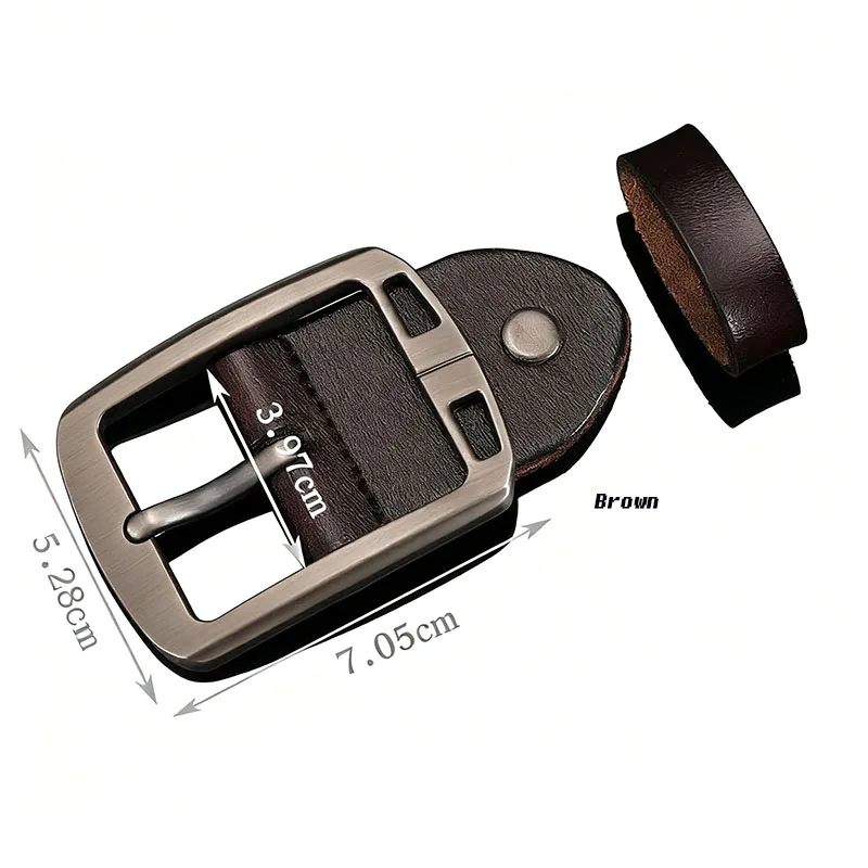 Parti di ricambio per cintura da uomo con fibbia per cintura in lega da 3,7-3,9 cm