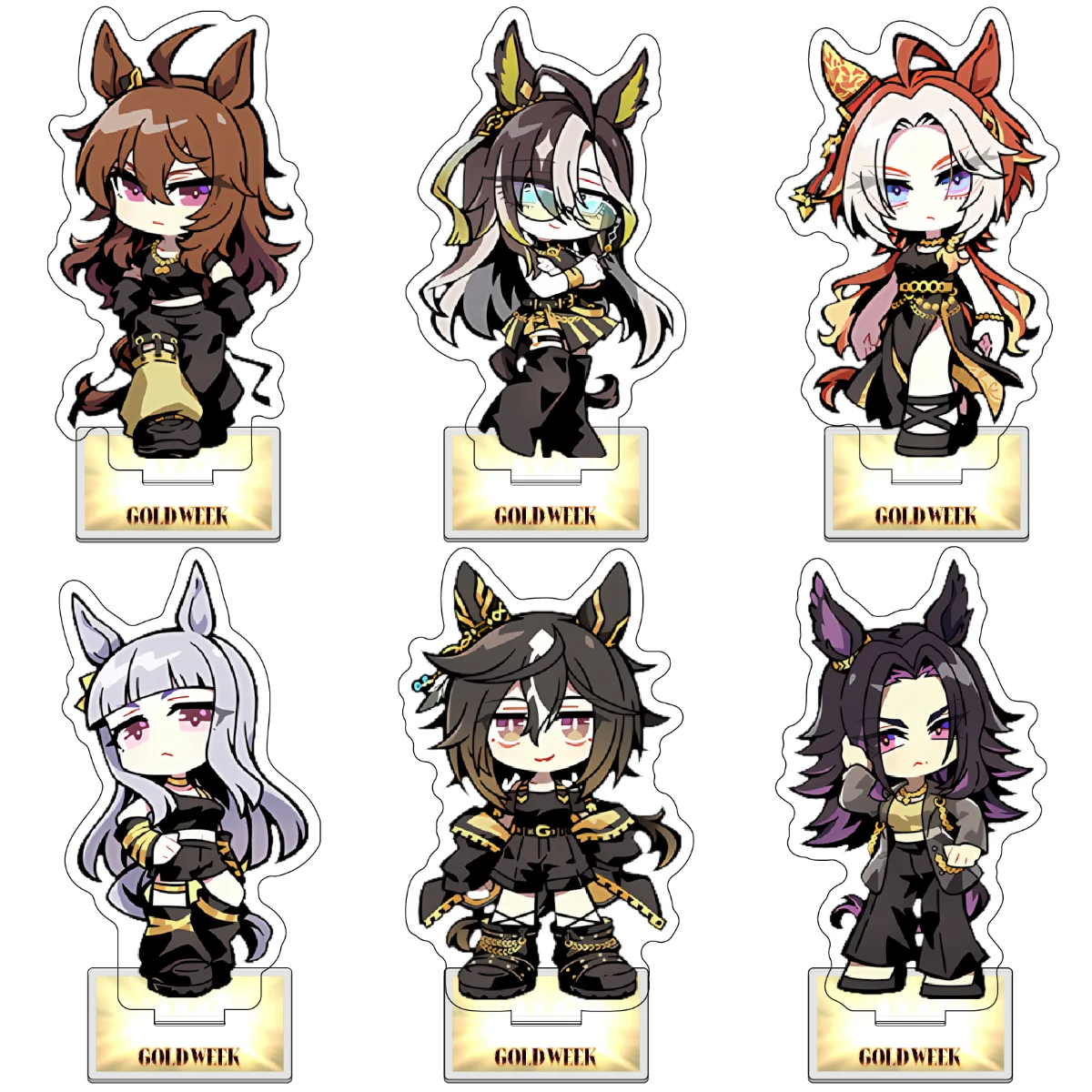 Anime Horse Racing Uma Musume Pretty Derby Acrylic Stand Keyring Tokai Teio Oguri Cap Special Week Clear Figure Collectible Gift