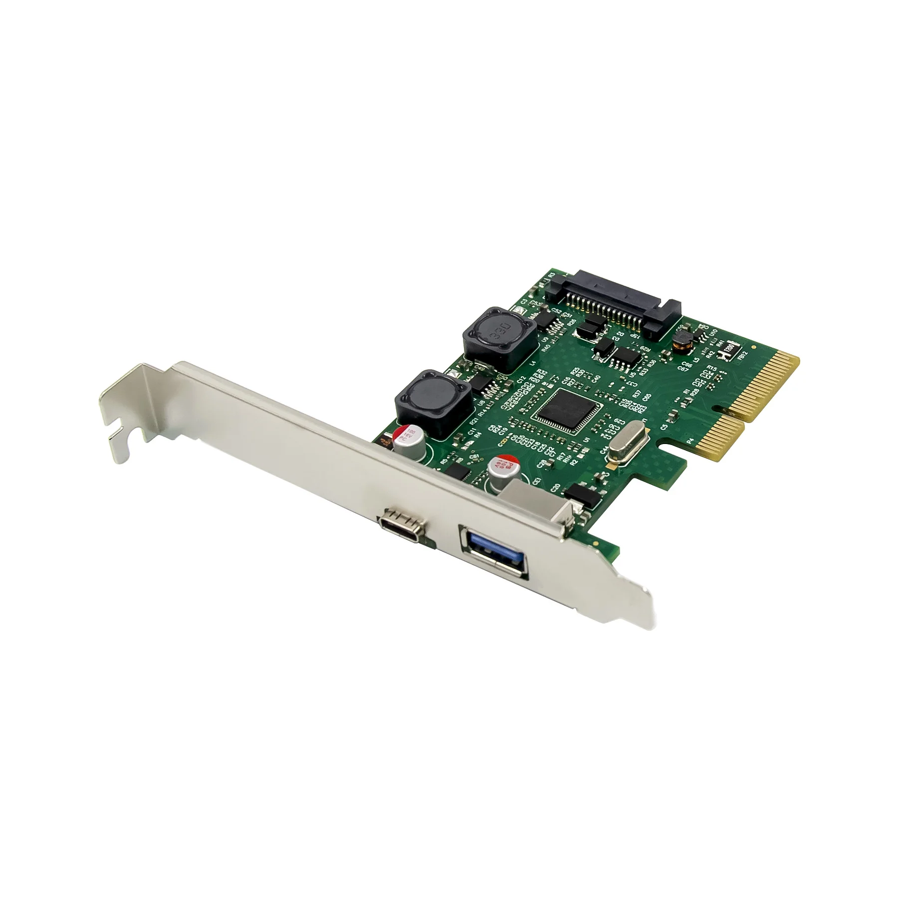 SUNWEIT ST639 PCIe X4 ASM3142 USB3.1-C+A Carte étendue 10 Gbit/s