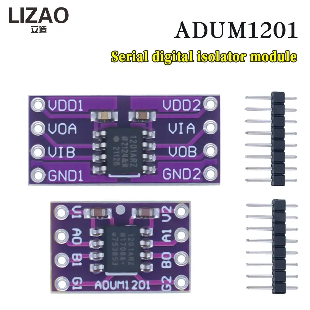 Long and short Magnetic Isolator Board Module Replace Optocouplers CJMCU-1201 ADUM1201 Isolator  SOIC 8 Isolator SPI Interface