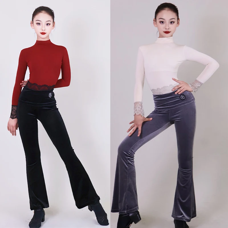 

New Ballroom Dance Practice Suits Children Latin Dance Competition Clothes Girls Samba Latin Dance Performance Costume SL14493