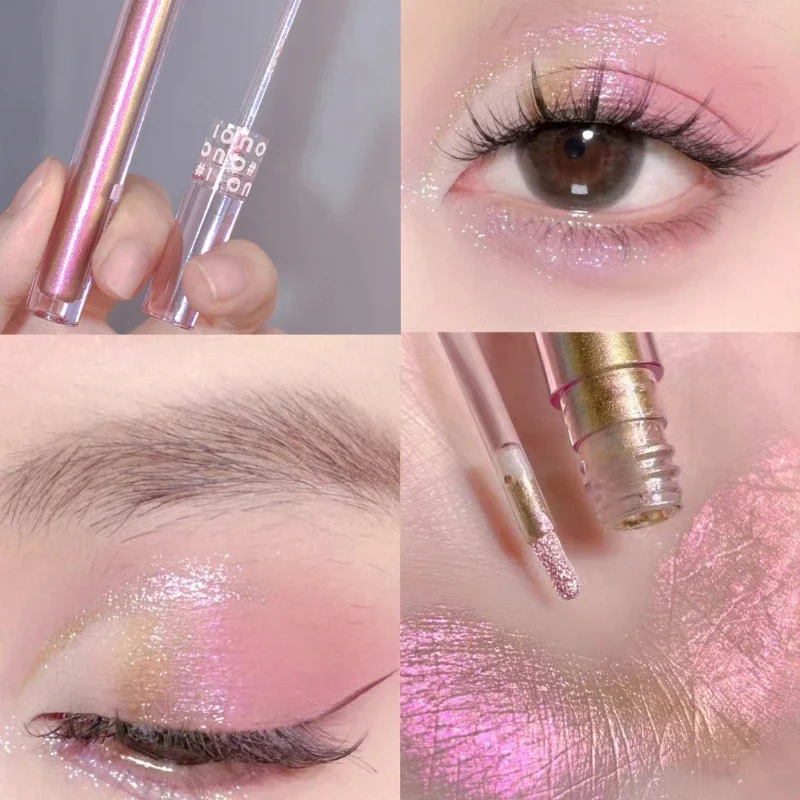 Multichrome Shimmer อายแชโดว์ Glitter Highlighter Liquid Eye Shadow Chameleon Eye แต่งหน้า High Gloss Pearl Shiny Eye Shadow