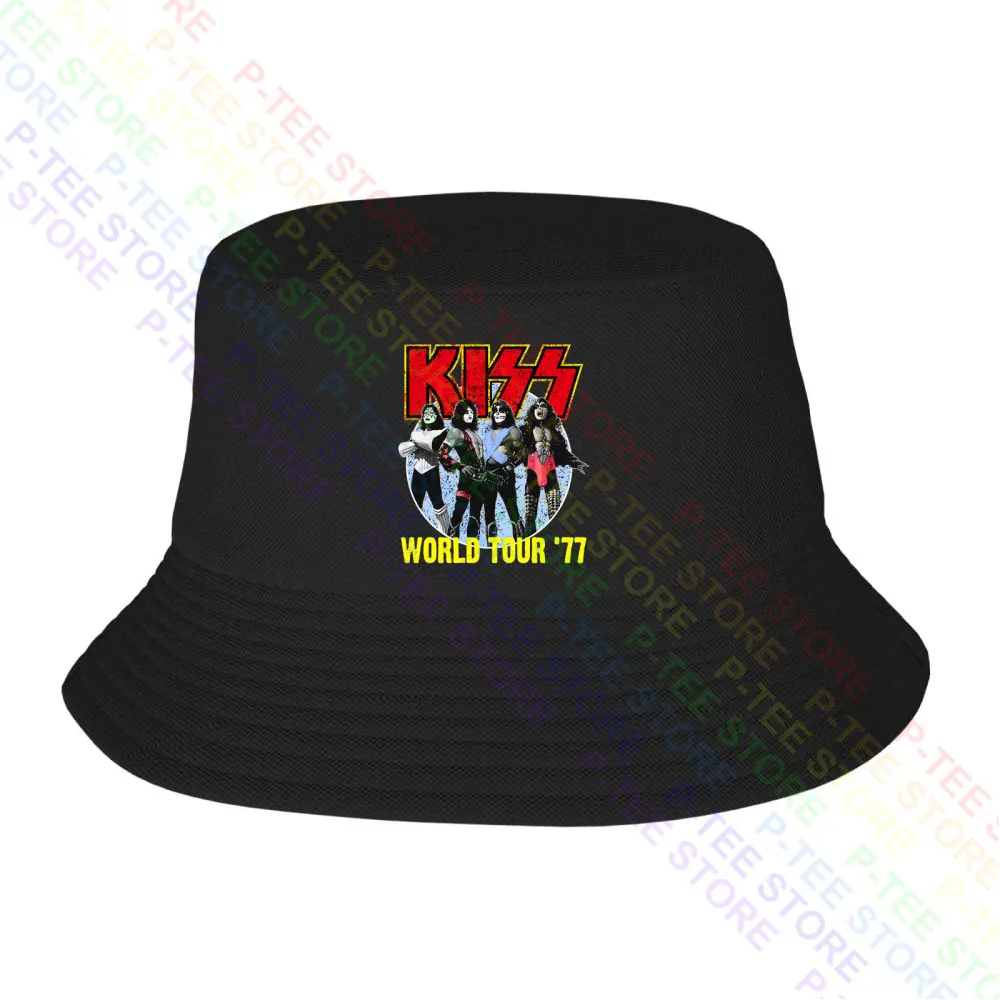 

Kiss Band 1977 World Tour Baseball Cap Snapback Caps Knitted Bucket Hat