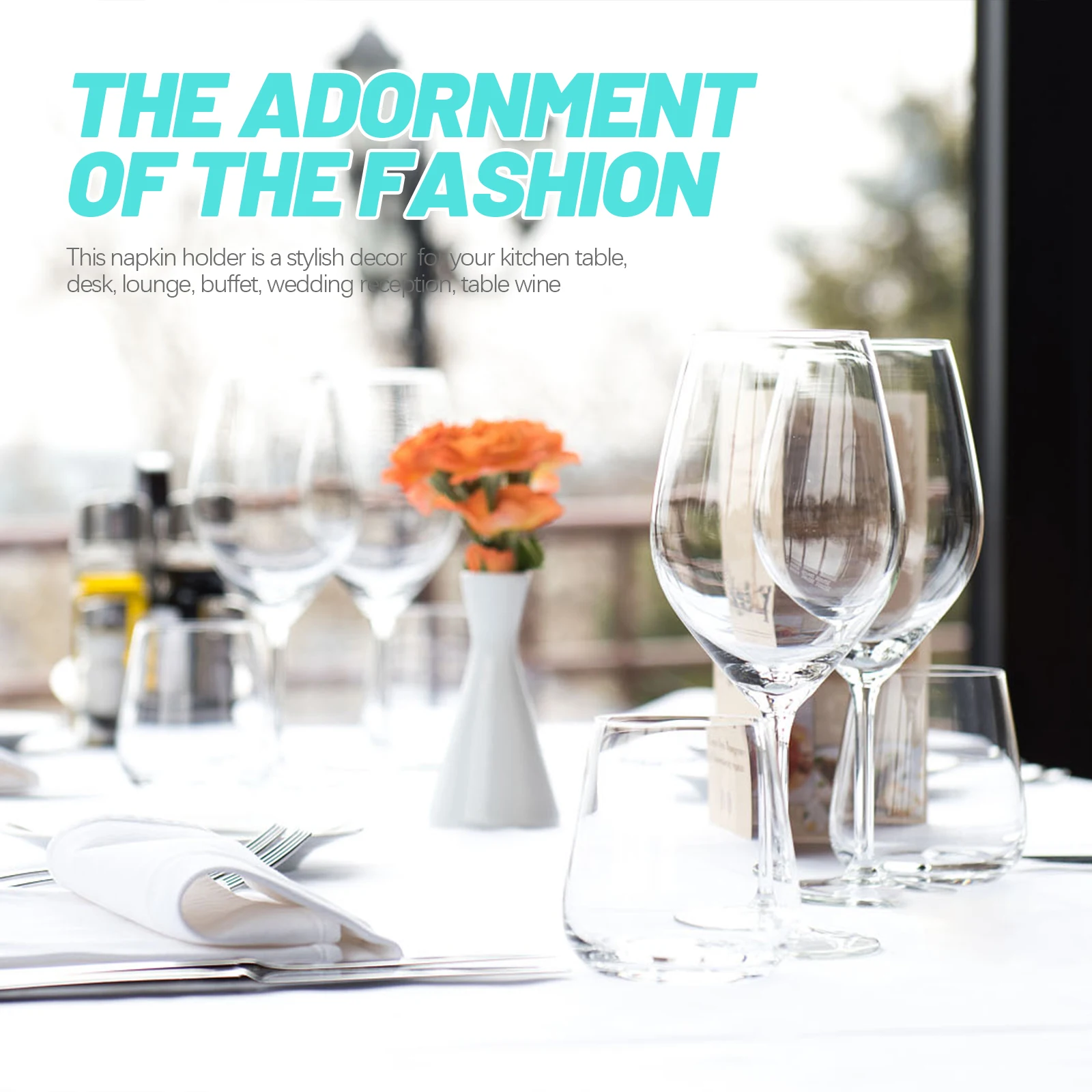 

Tissue Holder Modern Elegant Napkin Stainless Steel Serviettes Napkins Freestanding for Kitchen Tables Countertop Grace