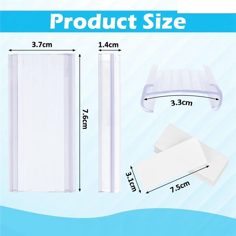 QWE-100 шт. Держатели этикеток для проволочных полок с 100 бумажными вставками, проволочный держатель этикеток, пластиковые бирки для полок, совместимые с полками 1-1/4 дюйма