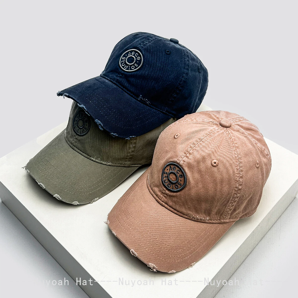 Street Fashion Rings - Topi Baseball Bordir Huruf Retro Rusak