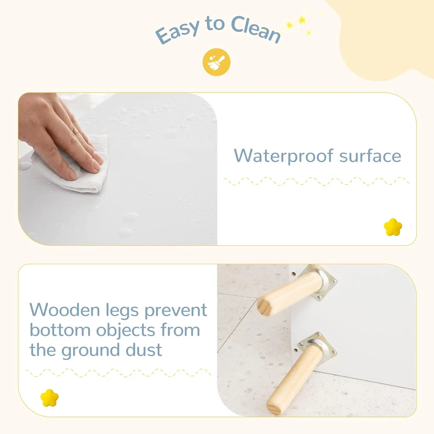 キッズドールハウス本棚 - 4段木製収納オーガナイザー、ホワイト