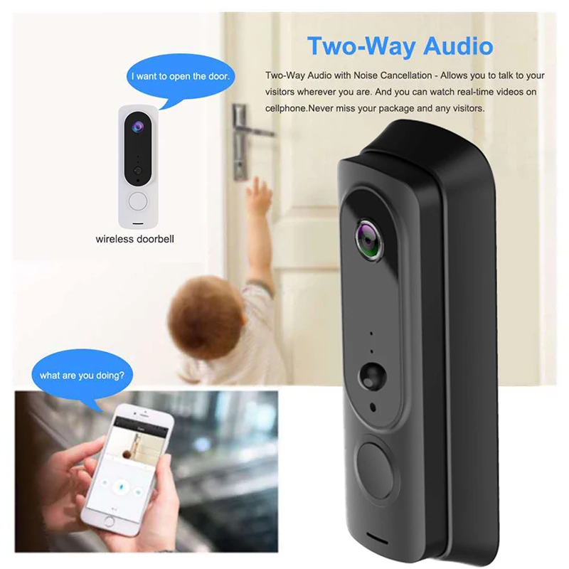 Hot Tuya 1080P WiFi Video Doorbell Outdoor Smart Wireless Doorbell Night Security Protection Camera System Door Bell Smart Home