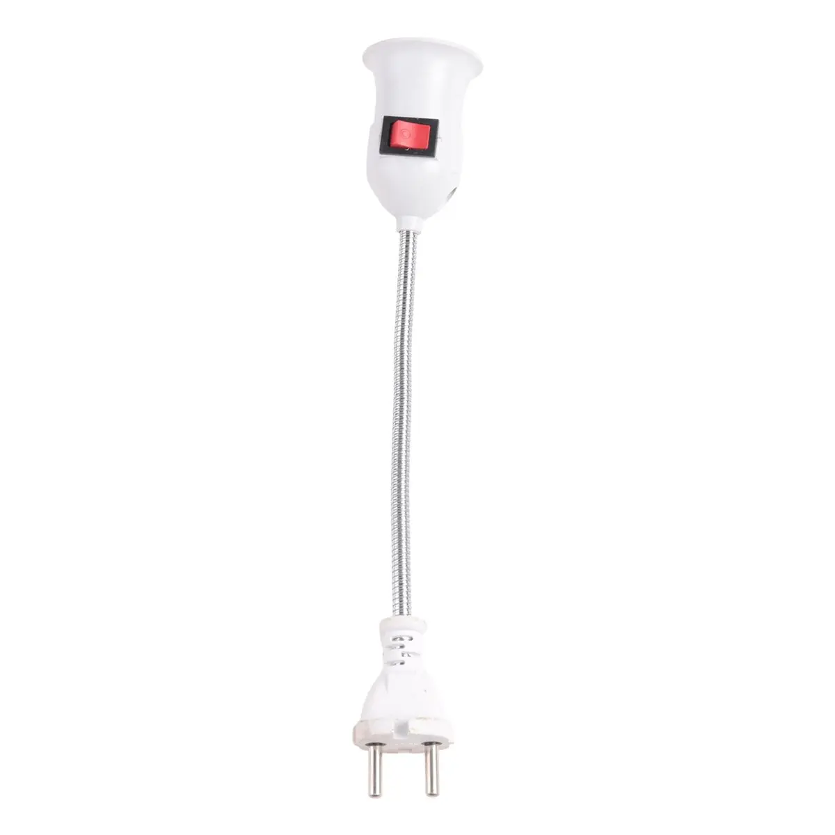 |N06R NEW|  E27 EU Plug Lamp Base Conversion Led Light Wall Flexible Lamp Holder Converter with Switch Led Head Bulb Soc