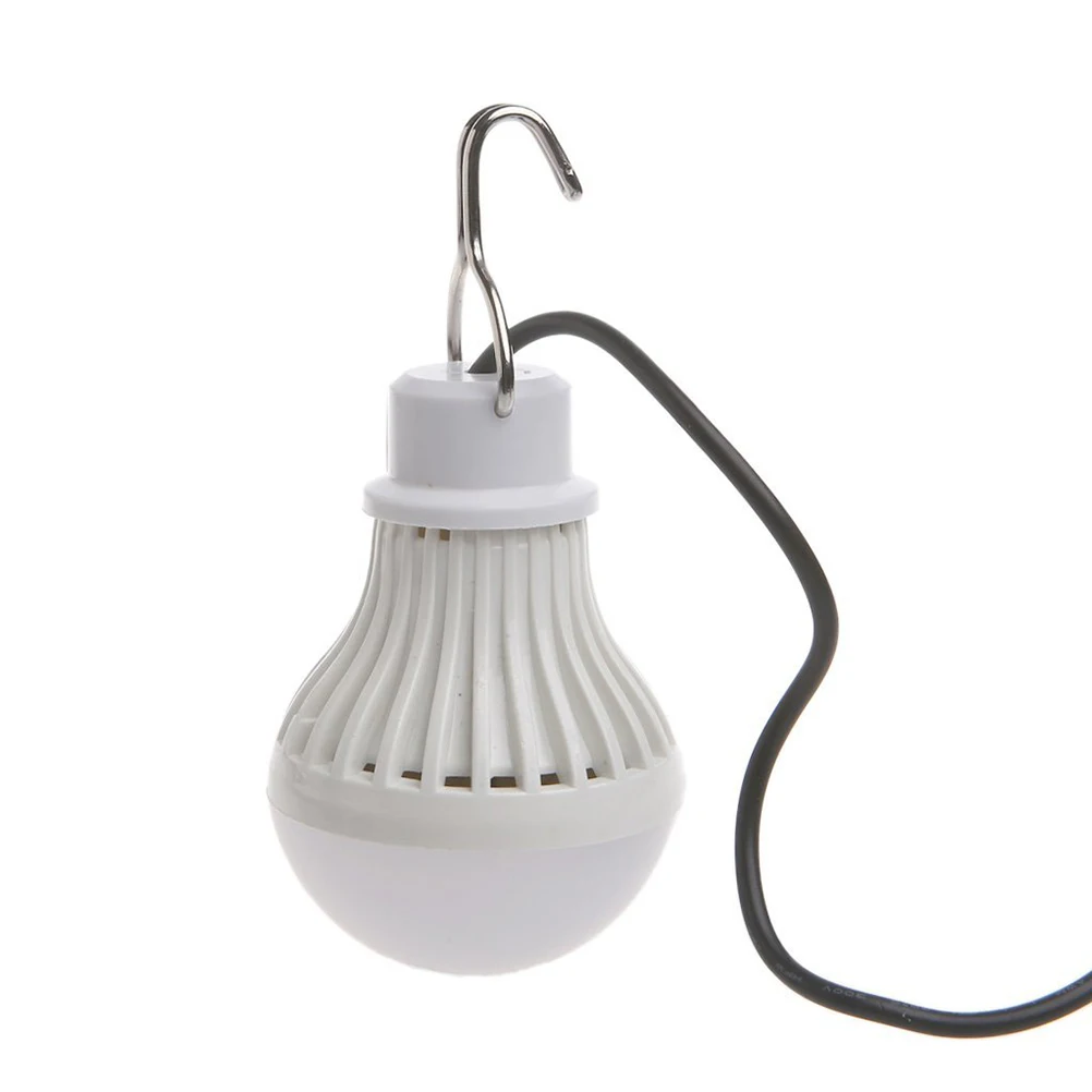 

5W Energy Saving USB LED Bulb with Touch Switch Rechargeable Hanging Hook for Indoor Outdoor Use Warm White Light