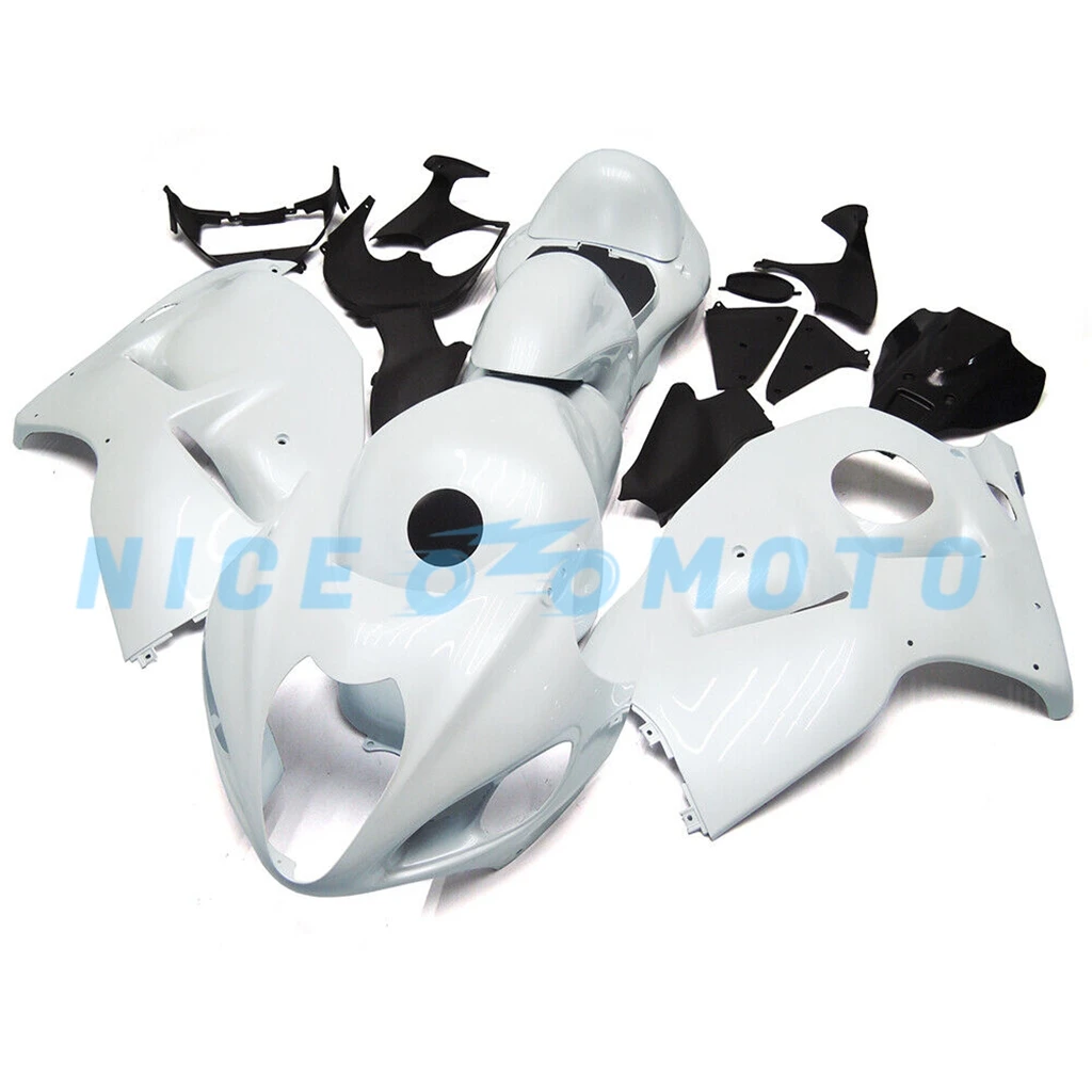 Pure White Bodywork Frame fairings kits Suitable For GSX1300R 1999 To 2007 Hayabusa gsxr1300 06 05 02 Injection Fairing Custom