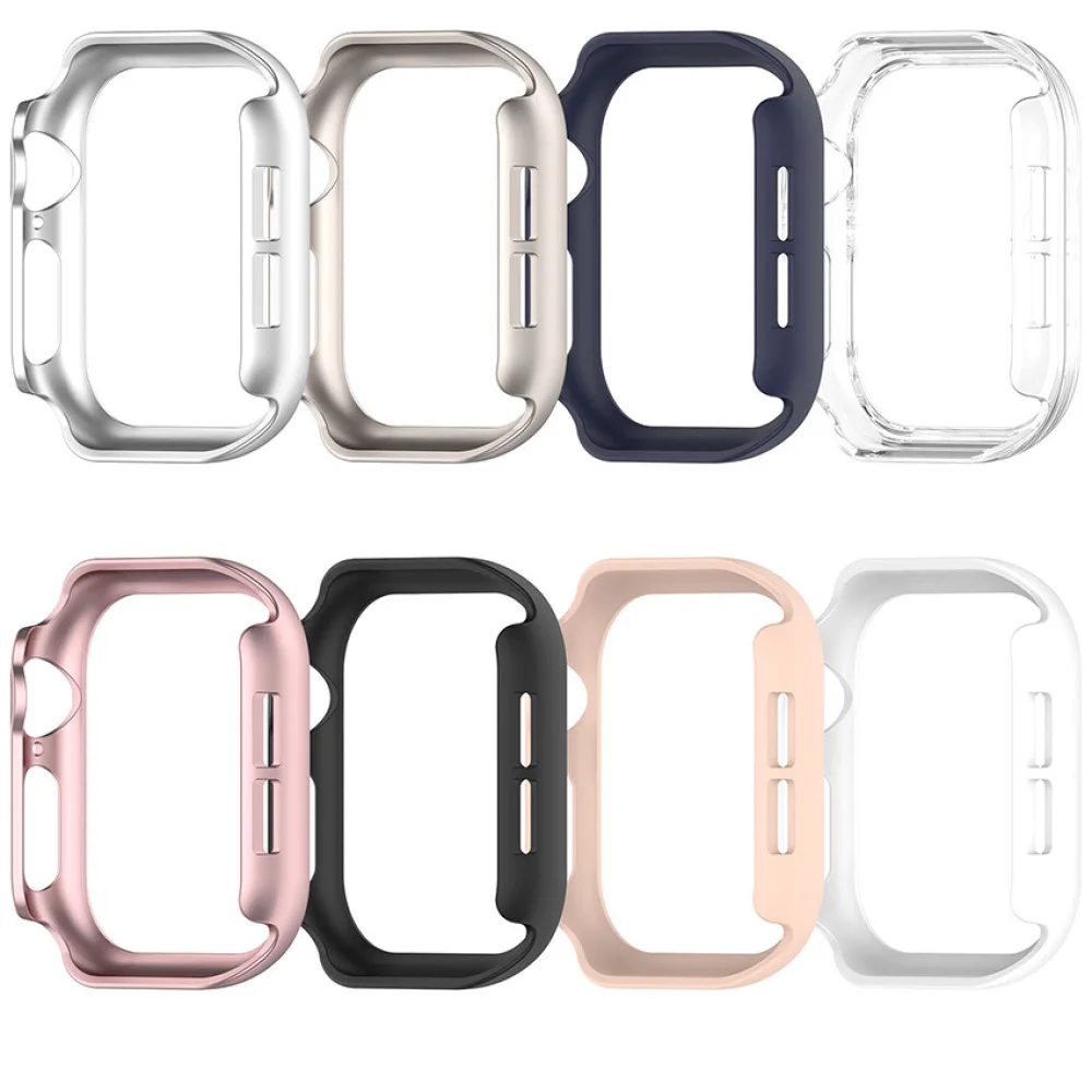 Watch Case for iPhone Watch Series 10 42mm/46mm Half-wrapped PC Cutout Protective Case Watch Accessories