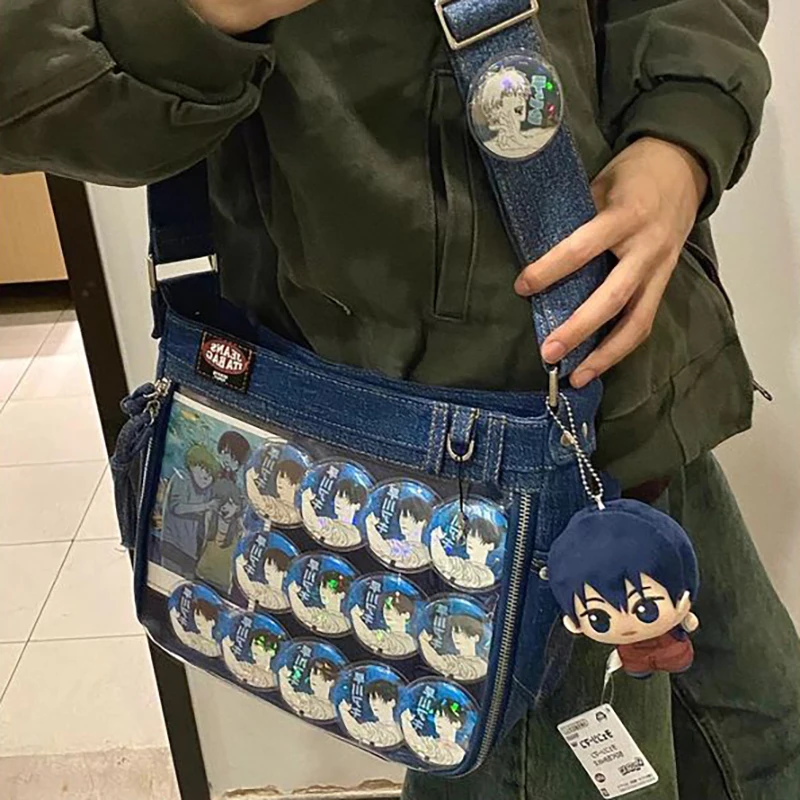 HAEX Y2K الدنيم Ita حقائب النساء ثقافة فرعية مصمم JK موحدة Crossbody حقيبة كتف عادية اليومية تخفيف الطلاب Bolso Mujer
