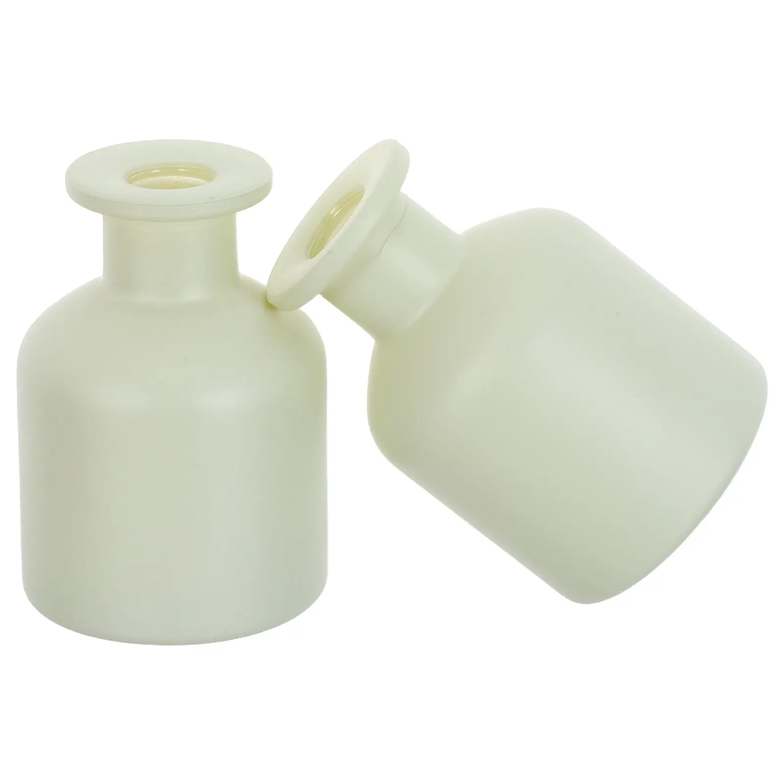 

2Pcs Cylindrical Glass Diffuser Bottles Refillable Aromatherapy Containers for Home Car Office Essential Oil Storage