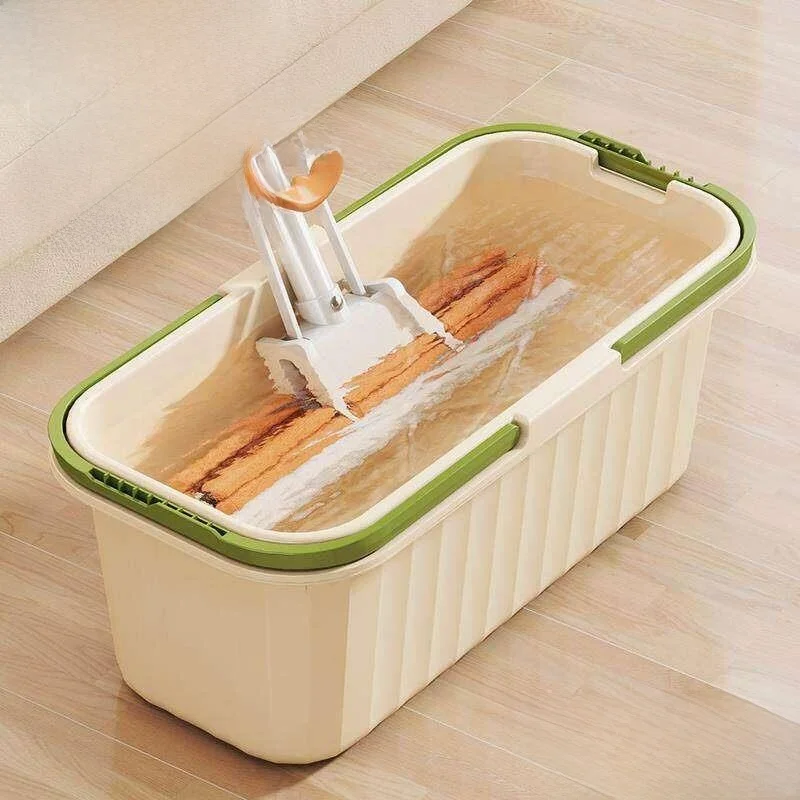 

Rectangular Household Mop Bucket Single Bucket Thickened Floor Cleaning Mop Cloth Wheel Mounted New 2026 Model Cleaning Tool