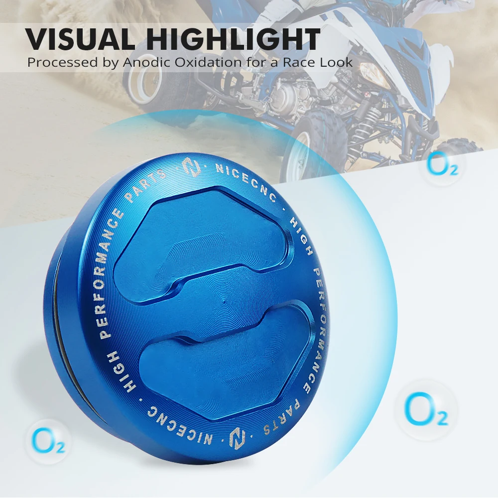 NICECNC For YAMAHA Raptor 700 ATV 2PCS Special Shape Plug Cover Cap For Yamaha Raptor 700R YFM Accesorios Aluminum Alloy