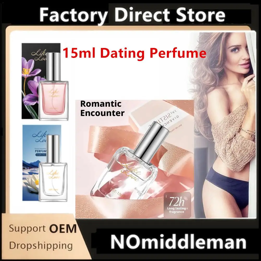 15 ml Dating-Parfümspray, anhaltender Duft, Flirten, ermutigen Zerquetschen, locken den anderen Geschlecht, feminines Charm-Parfüm