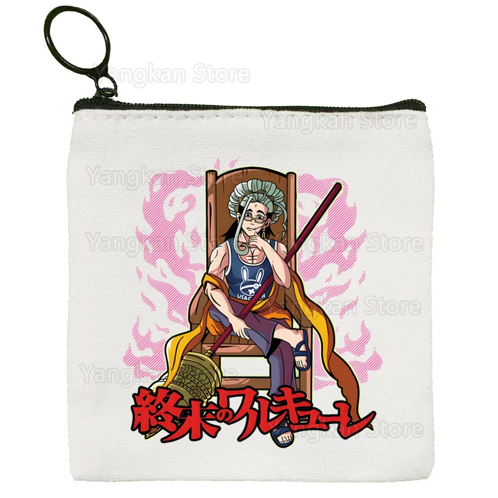 Buda Record Of Ragnarok Buddha Anime Portamonete in tela Collezione Borsa in tela Portafoglio piccolo Portachiavi con cerniera Regalo a mano