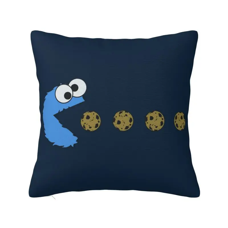 Custom Cookie Monster Cushion Cover 40x40cm Sesame Street Anime Velvet Nordic Throw Pillow Case