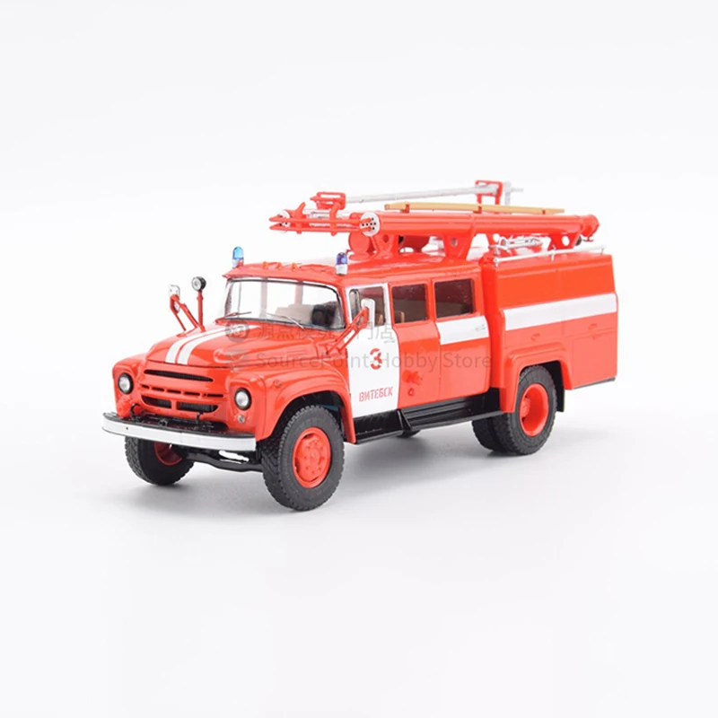 1:43 Scale Diecast Alloy Russian ANR-127A Pump Fire Truck Zil-130 Toys Cars Model SSM1589 Classics Adult Souvenir Gifts Display