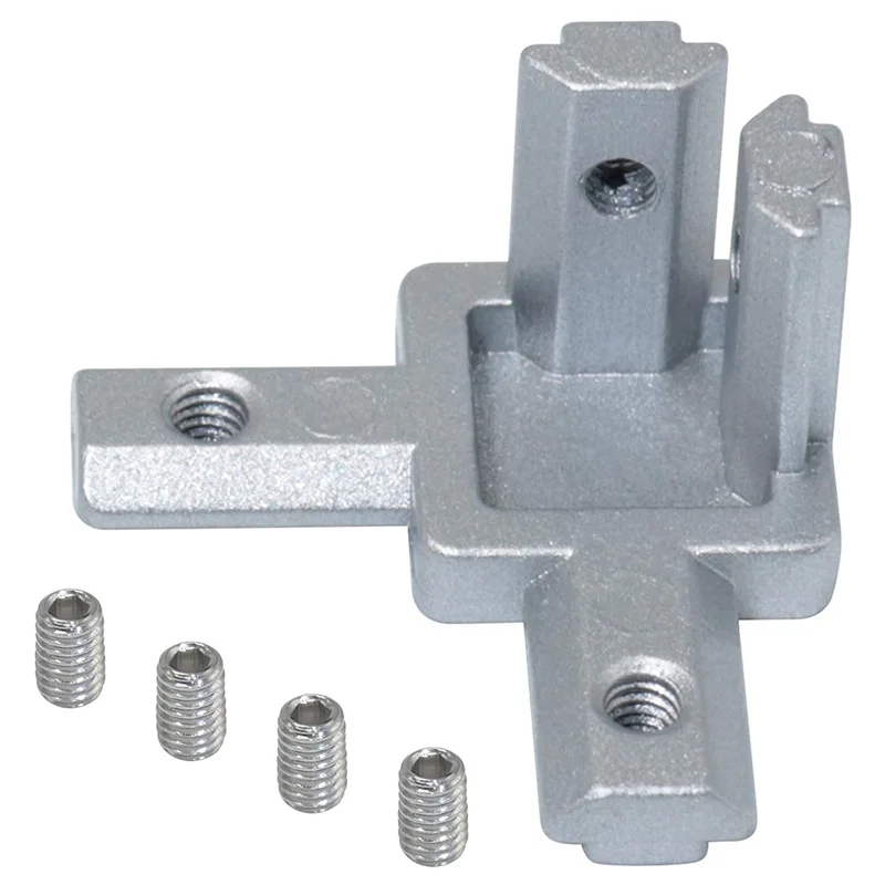 12Pc 2020 Series 3 Way End Corner Bracket Connector For European Standard 6Mm T Slot 20X20mm Aluminum Extrusion Profile-AT30
