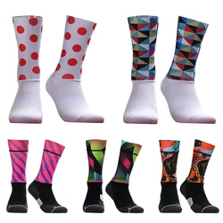 Anti 2024 New Cycling Bike Team Aero Slip Socks Seamless Socks Road Bicycle Socks Outdoor Racing Bike Compression Sport Sock