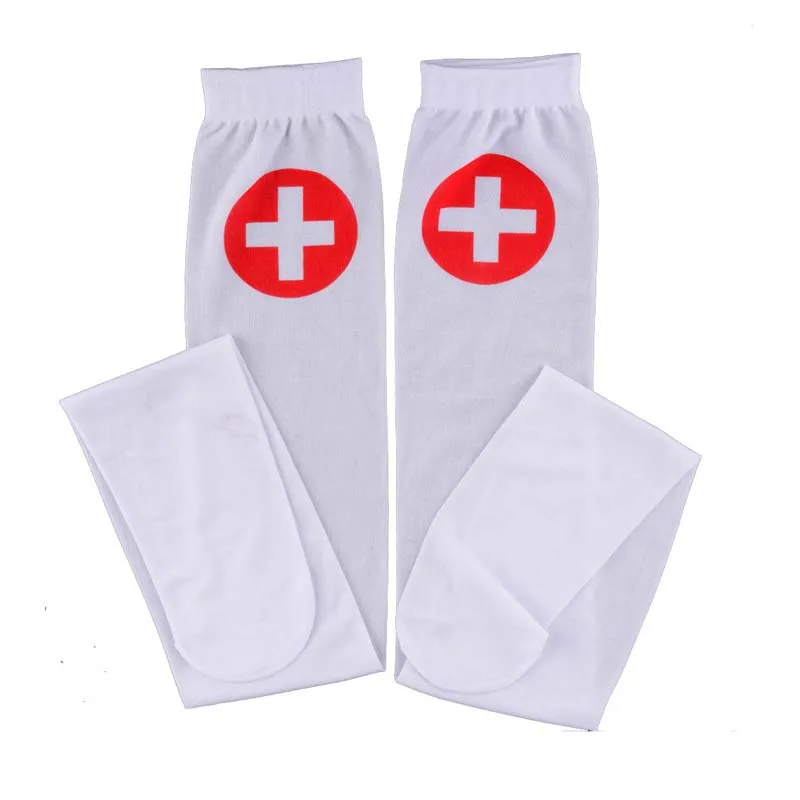 Halloween Rollenspel Accessoires Vrouwen Witte Dij Highs Sexy Verpleegsters Kousen