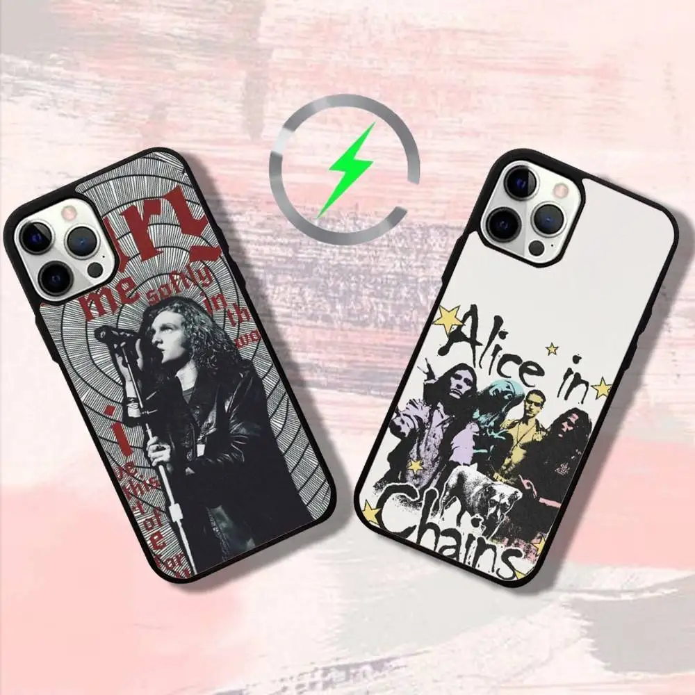 

Band A-Alice In C-Chains Phone Case For iPhone 16,15,14,13,12,11,Pro,Max,Plus,Mini,SE4,E Magnetic Magsafe Wireless Charging