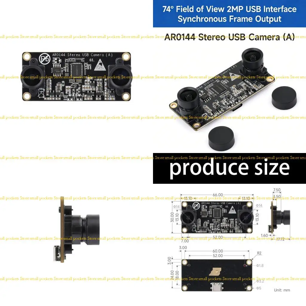

R1WD AR0144 2MP Industrial USB Double Camera Machine Replacement Camera Module