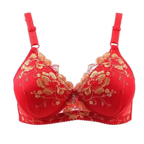Imagen 2 del producto Funding transpirable para ropa interior de mujer, lencería ajustable, Bralette, sujetadores push-up para mujer, sujetador de encaje con estampado Floral
