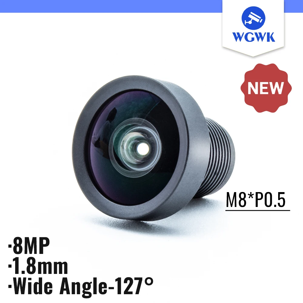 

WGWK-4239 CCTV Camera Lens 8MP 1.8mm M8 Mount Fisheye 127 Degree Wide Viewing F2.0 Optional For Surveillance Security IP Camera