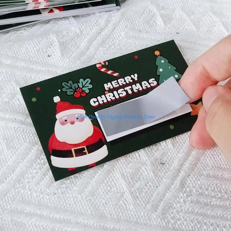 

U2JE 30Pcs Christmas Gift Coupons Tickets Handmade Scratch Off Prizes Card for Birthday Holiday Event and Corporate Parties