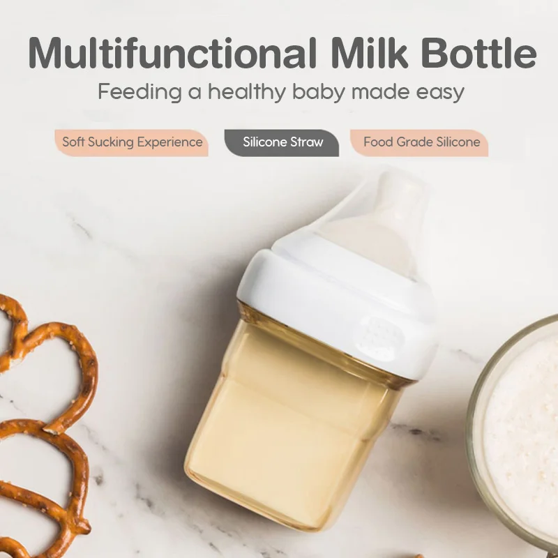 150ml/240ml Baby Bottle PPSU Anti-Colic Teeth Guard Feeding Bottle Bacteriostat Antifall Nursing Bottle Safety BPA Free