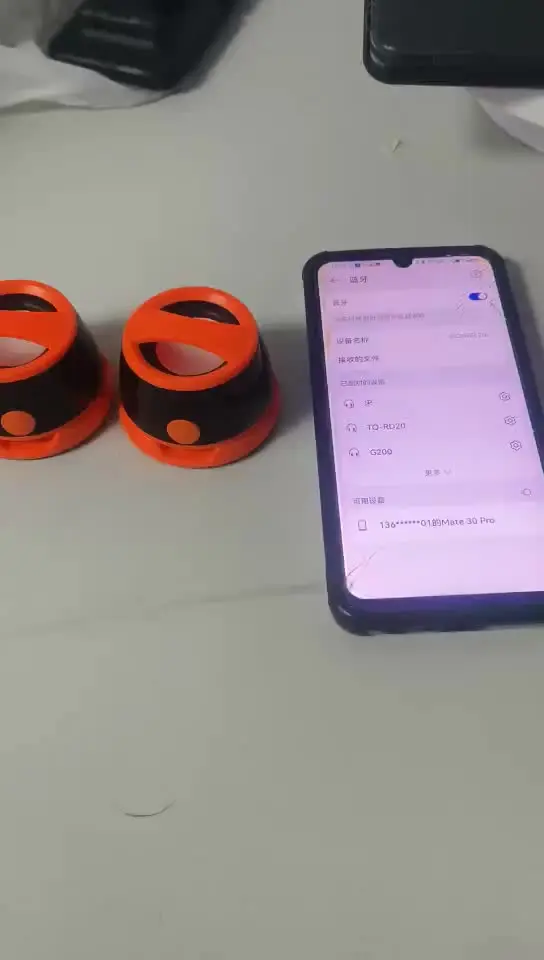 Outdoor Magnetic Bluetooth Speaker Wireless Portable Mini Travel Stereo Speaker with RGB Color Light and Phone Holder for Ios