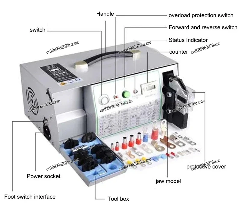 Small New Electric Crimper EM6B2 Automatic Cold Crimping Terminal Crimping Machine Desktop Multi-function Pneumatic Crimping Pli
